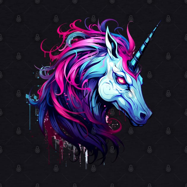 Creepy Unicorn by OscarVanHendrix